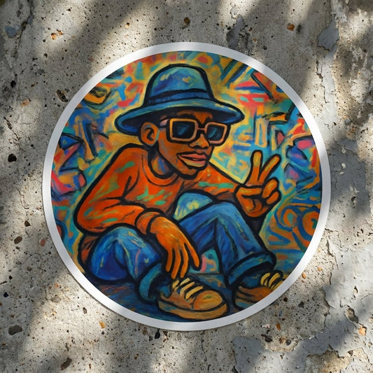 "Funky Peace" Street Art Sticker - MusicandydesignsPaper products