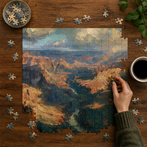 Grand Canyon Landscape Jigsaw Puzzle Scenic Canyon River Art Puzzle 110 252 520 1014 Piece Sets Laminated Finish