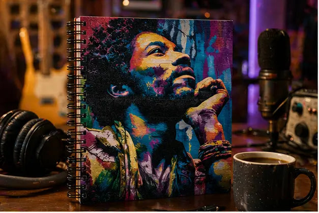 Portrait Spiral Notebook Colorful Psychedelic Ruled Journal For Writing Lyrics Notes Gift For Music Fans Printify