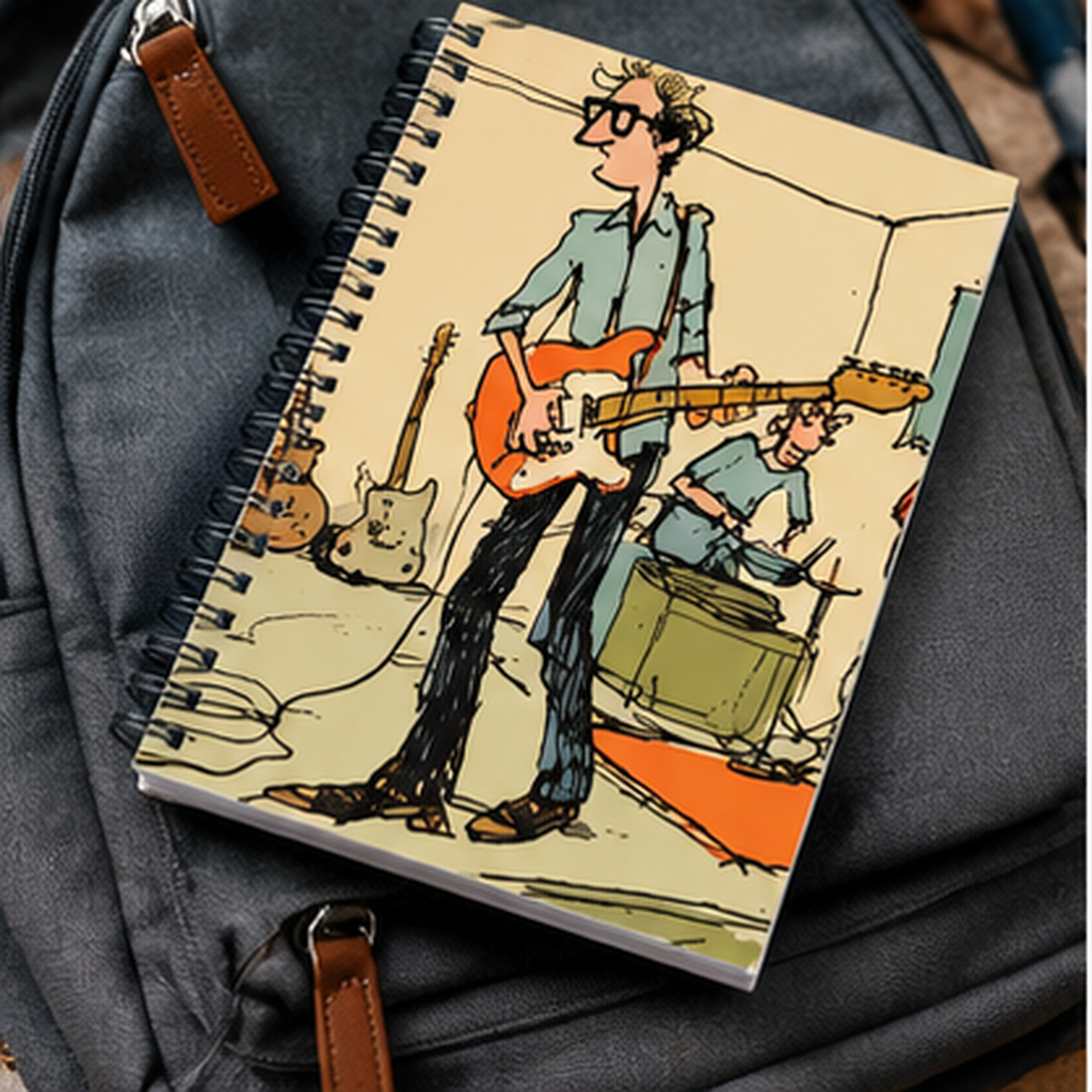 Indie Rock Band Spiral Notebook — Ruled Music Journal