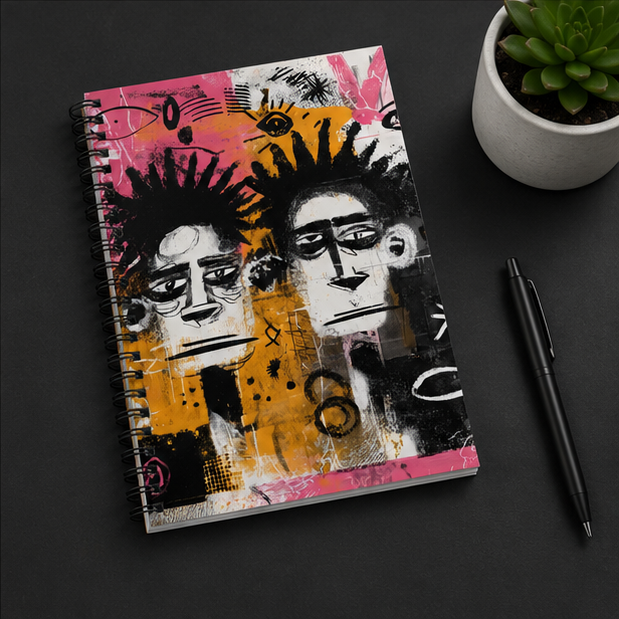 Jazz Night Spiral Notebook Abstract Saxophone Art Ruled Journal Portable Compact Notes Organizer
