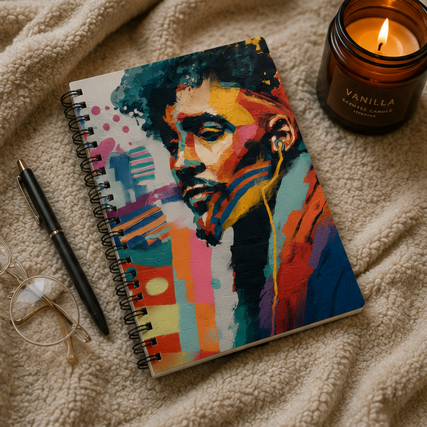 Colorful Portrait Spiral Notebook Abstract Urban Art Ruled Journal With 90GSM Pages And Sturdy 350GSM Cover