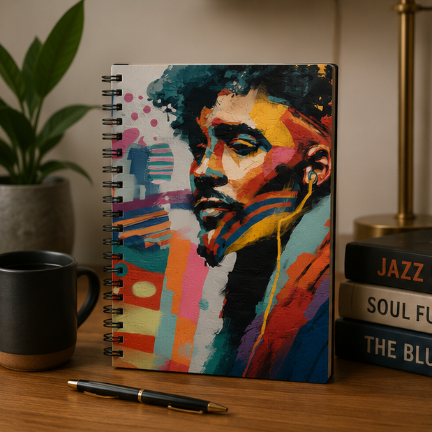 Colorful Portrait Spiral Notebook Abstract Urban Art Ruled Journal With 90GSM Pages And Sturdy 350GSM Cover