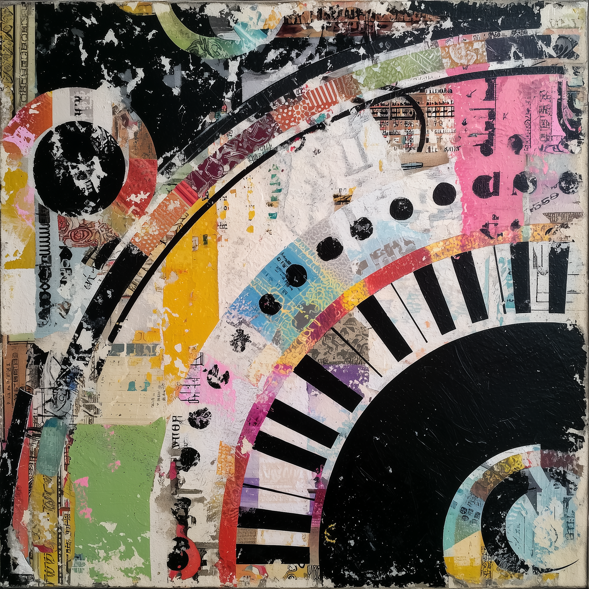 Midnight Keys – Abstract Piano Album Cover - MusicandydesignsDigital product