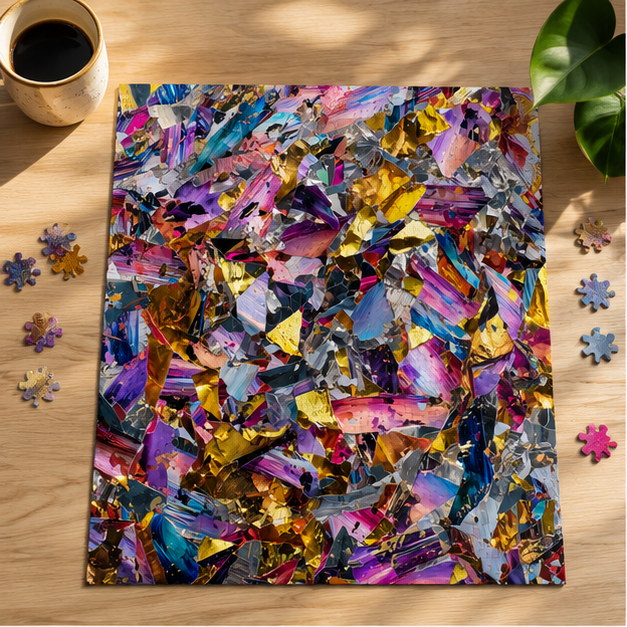Abstract Confetti Art Puzzle Colorful Iridescent 110 To 1014 Piece Jigsaw Puzzle Bundle