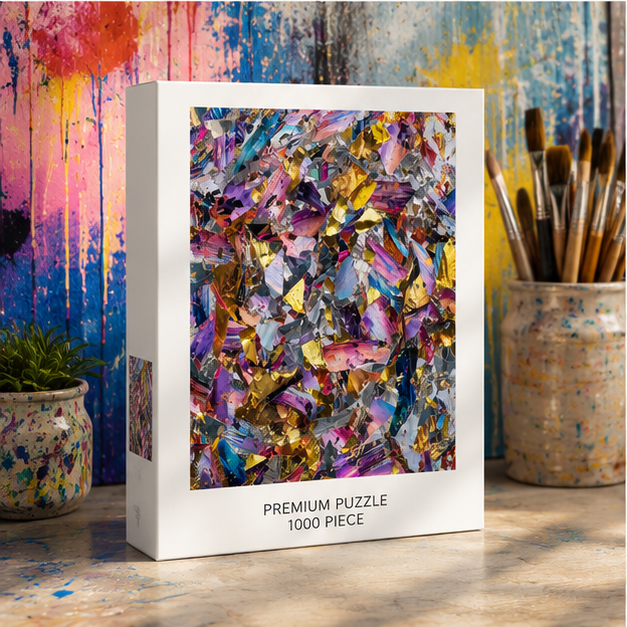 Abstract Confetti Art Puzzle Colorful Iridescent 110 To 1014 Piece Jigsaw Puzzle Bundle