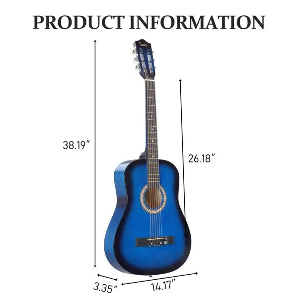 Musicandydesigns Blue Acoustic Guitar - MusicandydesignsMusic Gadgets