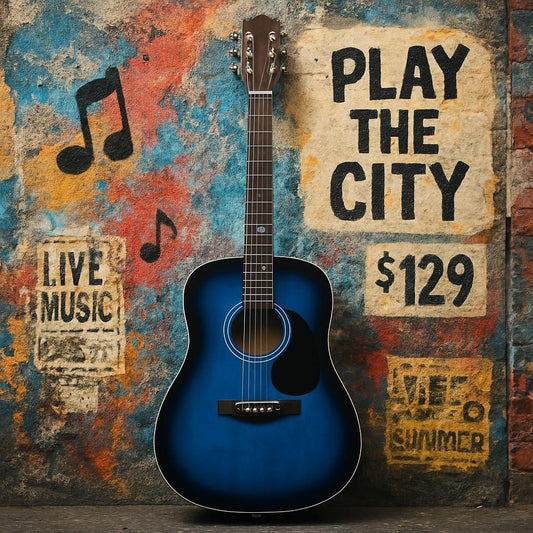 Musicandydesigns Blue Acoustic Guitar - MusicandydesignsMusic Gadgets
