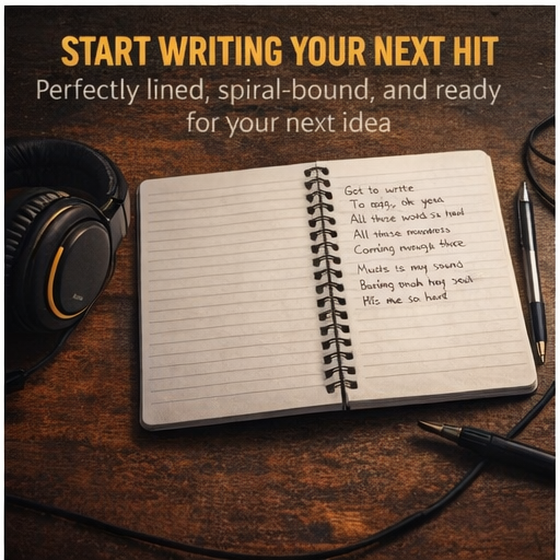 Reggae Lion Singer Spiral Notebook — Ruled Journal for Songwriters & Music Lovers