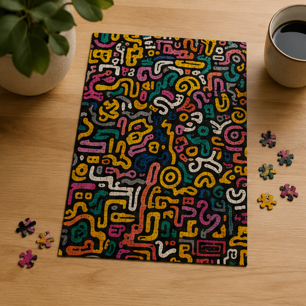 Colorful Abstract Doodle Art Jigsaw Puzzle 520 Pieces