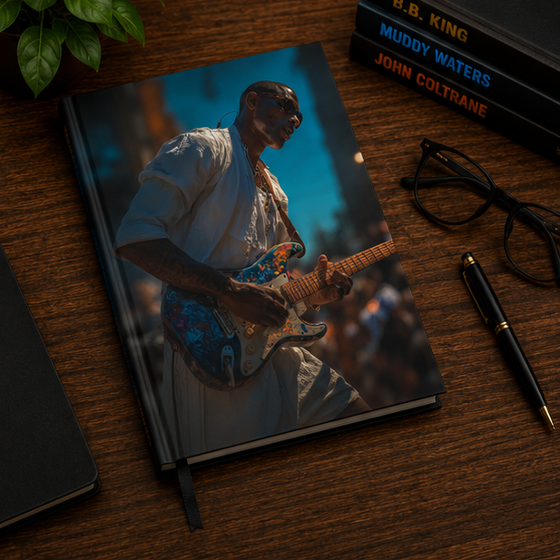 Guitarist Hardcover Journal For Musicians And Creatives Moody Live Music Notebook For Sketching Lyrics And Notes