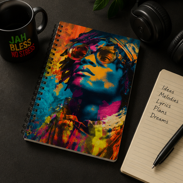 Colorful Portrait Spiral Notebook Vibrant Afrocentric Art Journal With Ruled 90gsm Paper For Creative Notes