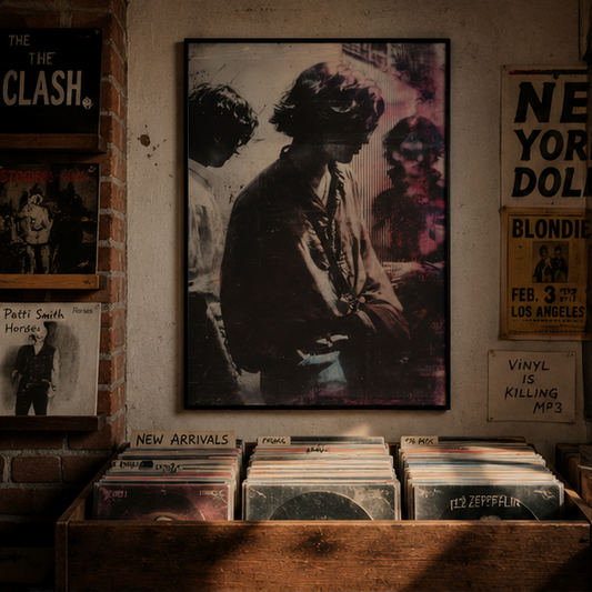 Vintage Rock Band Matte Poster Retro Portrait Wall Art Giclee Print On Archival Museum Grade Paper