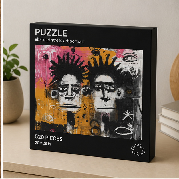 Abstract Street Art Portrait Puzzle Featuring Urban Graffiti Jigsaw 110 To 1014 Pieces