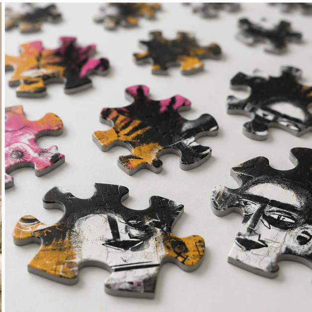Abstract Street Art Portrait Puzzle Featuring Urban Graffiti Jigsaw 110 To 1014 Pieces