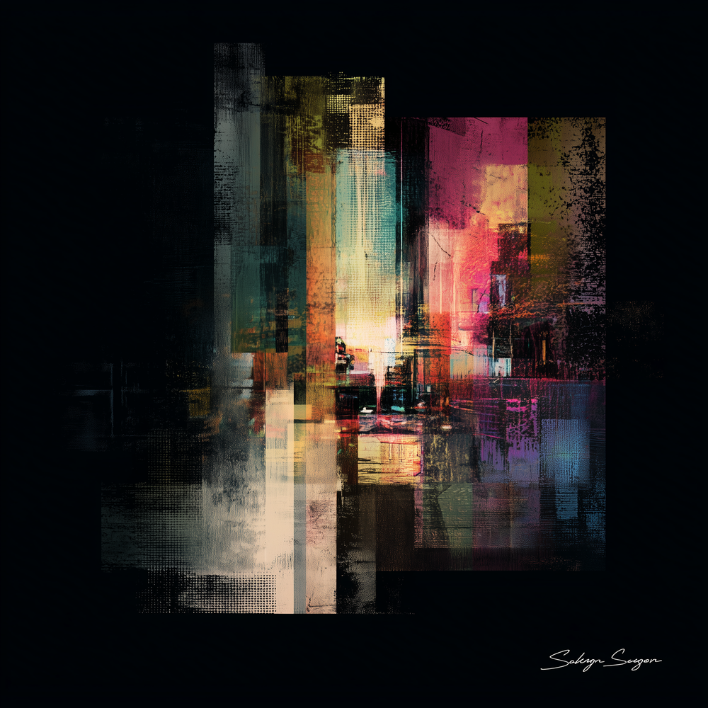 Abstract Cinematic Album Cover Art – Modern Electronic, Ambient & Experimental Music Artwork