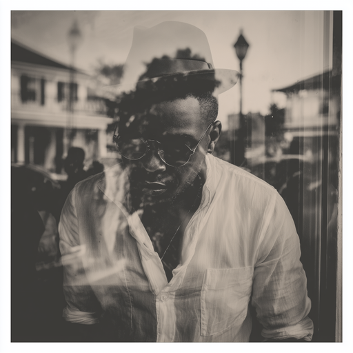 Monochrome Album Cover – Emotional Black and White Music Artwork