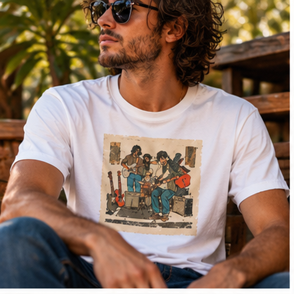 Vintage Band Rehearsal T-Shirt, Retro Indie Rock Tee, Guitar Player Shirt, Musician Gift, Garage Band Graphic Tee, Music Lover Shirt