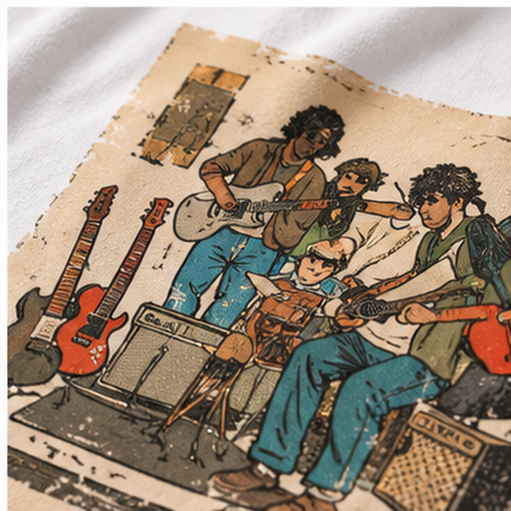 Vintage Band Rehearsal T-Shirt, Retro Indie Rock Tee, Guitar Player Shirt, Musician Gift, Garage Band Graphic Tee, Music Lover Shirt